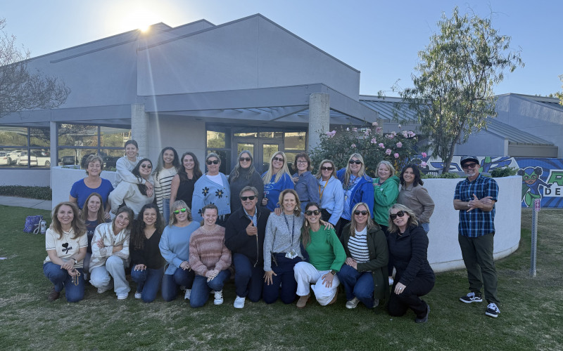 Teachers celebrating